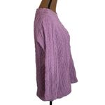 J Jill lilac chenille cable knit Crewneck plush sweater size XSp petite Purple Photo 2