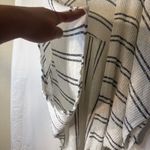 Daytrip Black & White Striped Oversized Boho Kimono-Style Top — Size Medium Photo 6