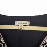 Max Studio Women’s Sz 3X Black White Shift Crochet V Neck Pullover Knit Dress Photo 4