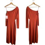 Cult Gaia Zora Knit Cutout Midi Dress Women Medium Chili Orange Asymmetrical NWT Photo 4