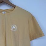 Alphalete Cropped Tee Shirt Womens Large Beige Logo Cotton Stretch Everyday Wear Photo 3
