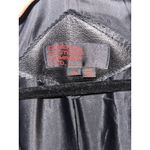 Women's Black Leather Trench Coat Size Medium Vintage Grunge Goth Matrix 90's Photo 2