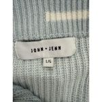 John & Jenn The Wyatt Sweater In High Tide Stripe 1/4 Zip long sleeve Large Blue Photo 4