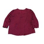 Elle 3/$15  polkadot blouse with cropped sleeves Photo 3