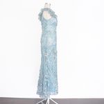 Eliza J - V-Neck 3D Flower Sleeveless Gown Photo 4