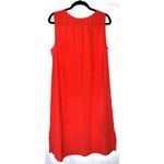 Eileen Fisher Red Lory Tencel Crepe Sleeveless Dress Size Large Coastal Summer Photo 8