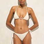 J.Crew NWT  Crochet String Bikini Bottom Antique White Photo 0