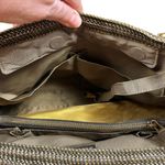 Eric Javits Purse Shenia Squishee Brown Gold Metallic Woven Tote Bag Fall Photo 9