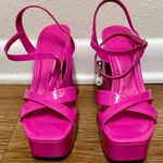 ZARA Block Heels Platform pink Sandals Photo 8
