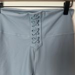 We Wore What Revolve Light Blue Lace Up Leggings Photo 2
