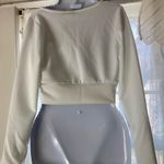 Boohoo  White Long Sleeve Wrap Blouse 6 NWT Photo 1