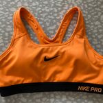 Nike Pro Orange and Black Sports Bra Photo 3