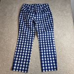 Women's Boden 6L Blue Gingham Check Dress Pant Trouser Straight Leg Cropped Size 6 Photo 6