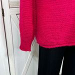 Free People All Mine Slouchy Alpaca Blend Sweater Raspberry Pink Large Oversized Photo 6