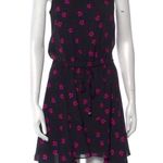 ALC Frank ALC black silk dress with pink flowers Photo 2