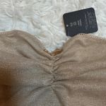 Urban Renewal NWT Gold Metallic Ruched Tube Top XS Photo 1