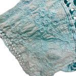 Lane Bryant Boxy Crochet Beach Cover Top Sz 18 Turquoise Drop Short Sleeve Photo 5