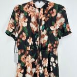 Julia Jordan  Women's Midi Dress Size 12 Floral Black‎ Multi Short Sleeve Wedding Photo 9