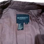 Vintage The J. Peterman Co. 100% Silk Long Trench Coat Jacket size Small Brown Photo 15