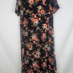 Sweet Rain Floral Black Top Photo 4