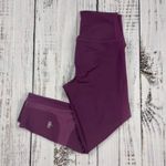Alo Yoga High Waist Coast Capri Leggings In Burgundy Womens Sz XS Mesh Panel Photo 4