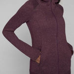 Athleta  CYA Stronger Purple High Neck Hooded Full Zip Sweater Medium #754 Photo 0