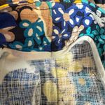 Trina Turk floral print pants - blue, white, brown and yellow, size 6 Photo 4