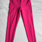 GapFit PowerMove High Rise Ankle Leggings Women's Size Small Bright Pink Pockets Photo 0
