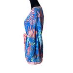 Peyton & Parker Swimsuit Cover Up Kimono Size XS Tropical Resort Wear Vacation Blue Photo 2