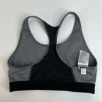 Adidas Medium M Sports Bra Support Bonded Racerback Grey Center Logo Women's Photo 6