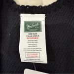 Woolrich  NWT Plaid Open Front Blanket Shawl Womens One Size Black/Gray Wrap Cozy Photo 3