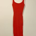 VICI Red ribbed bodycon midi dress Photo 1