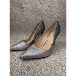 Jessica Simpson Silver Glitter Pumps Women's 8M Pointy Toe High Heel Dress Shoes Photo 3