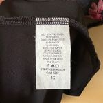 Ragdoll  Black Sheer Block Embroidered Floral Flowy Short Sleeve Top Size 1X Photo 2