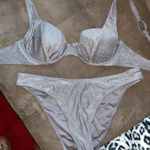 Silver Glitter Bikini Set Size M Photo 0