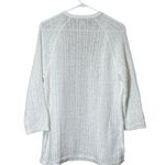 Coldwater Creek , White Soft Ribbon Yarn Cardigan,Size L,Made in Jordan Photo 2