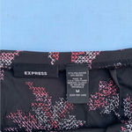 EXPRESS Vintage Cross Stitch Black Floral Embroidered Pencil Skirt Medium‎ Pink Photo 3