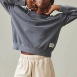 American Giant Crew Neck Sweatshirt Grey Textured Cotton Size L Made In USA Gray Size L Photo 0