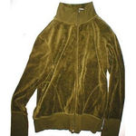 Natori Womens New Designer Velour Jacket Olive Green Army Small Yoga Walk Casual Photo 0