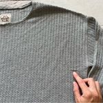 Chaser  Womens Gray Waffle Knit Thermal Top Button Long Sleeve Tunic Top … Photo 2