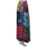 Sacred Threads  Multicolored Floral Printed Patchwork Maxi Skirt OSFM Photo 2