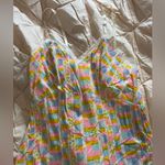 Vintage Sears 9 pastel plaid silk dress Photo 2