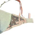 Victoria's Secret Padded Bra 36DDD Green/Pink Floral Lace Wireless Coquette Chic Photo 2