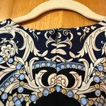 J. McLaughlin  Catalina Cloth Sheath Dress Navy Blue Pattern Sleeveless Womens XS Photo 12