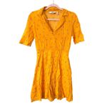 & Other Stories & OTHER STORIES Floral Collared Skater Dress Yellow Sz 4 Photo 1