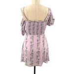 Intermix  Lily Floral‎ Mini Dress Purple Off the Shoulder Size 2 Photo 7