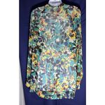 Kut From The Kloth Floral Pattern Button Up Blouse Size XL Photo 3