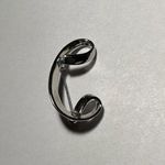 Signed SARAH Silver Tone Letter C initial Brooch Pin Photo 8