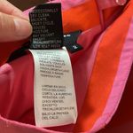 Doncaster  Collection Pink & Orange Striped Silk Blend Pencil Skirt Photo 4