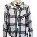 Rails  Women’s Hunter Long Sleeve Plaid Button Down in White/Navy/Red Size S Photo 6